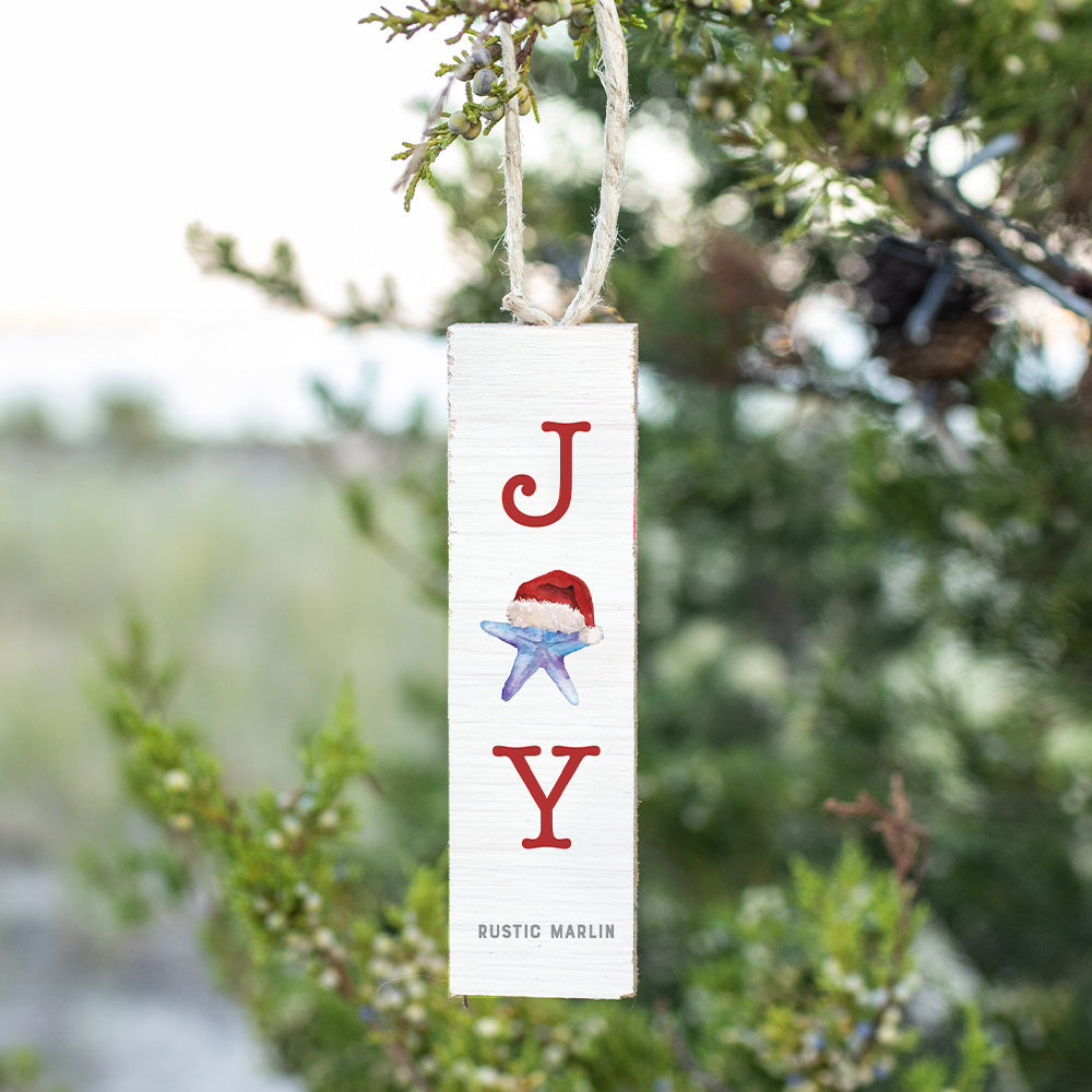 Joy Santa Starfish Ornament