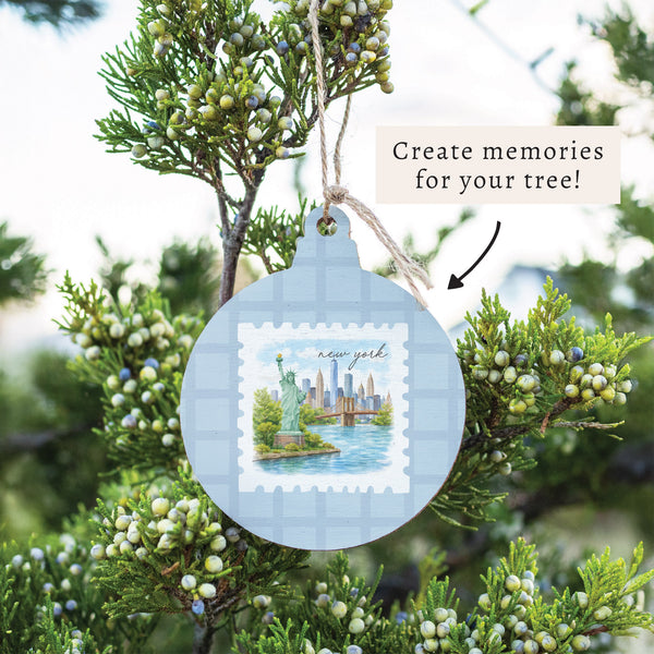 New York Stamp Ornament