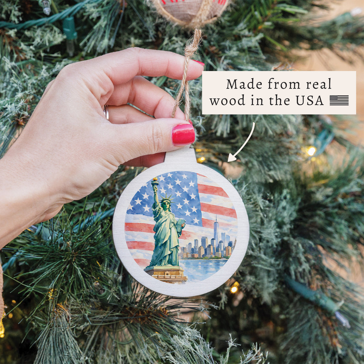 USA Statue Of Liberty Ornament