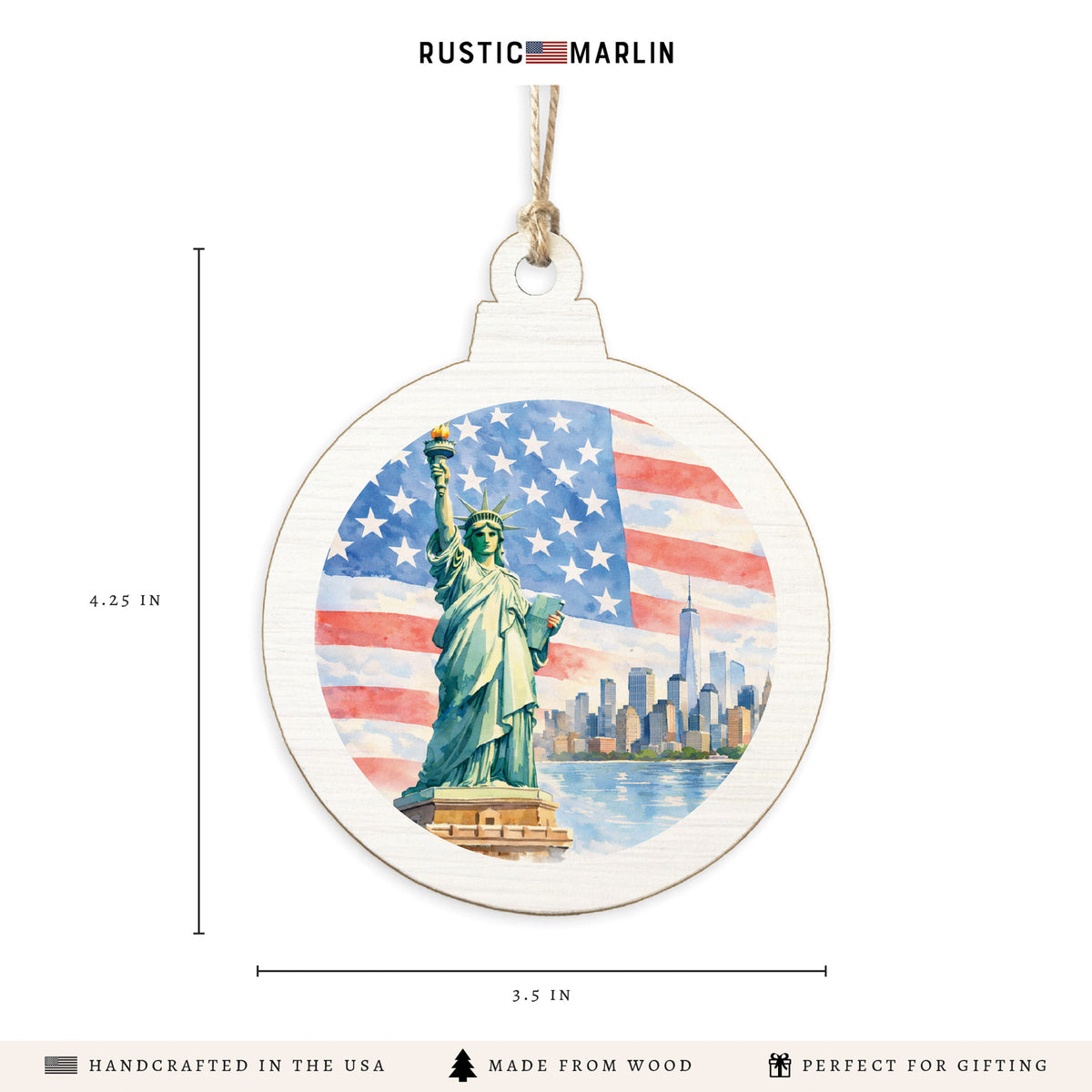 USA Statue Of Liberty Ornament