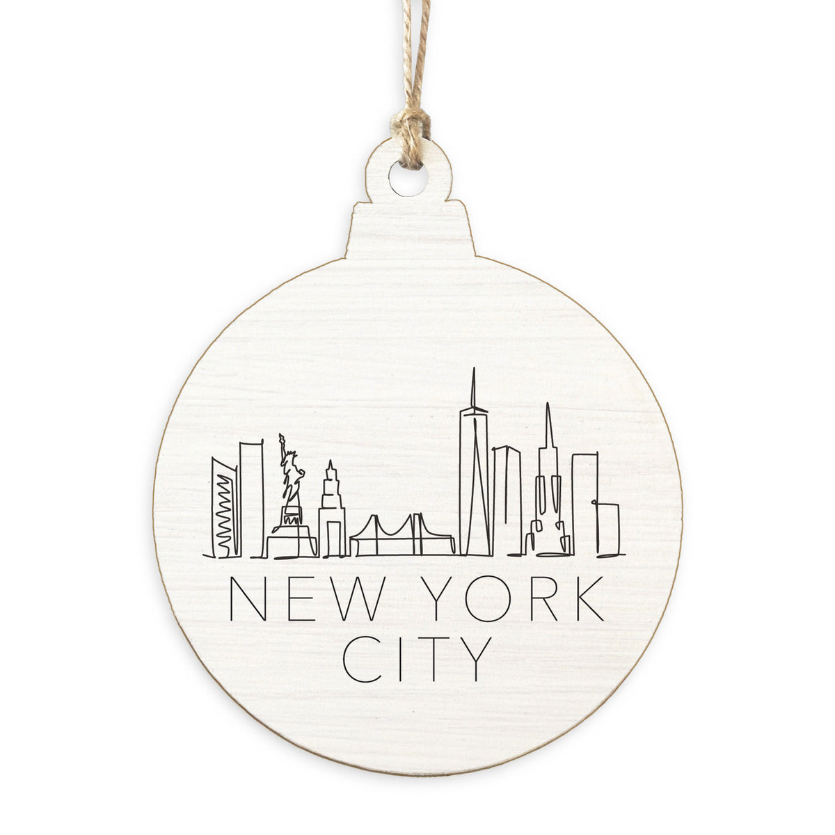 New York Line Art Ornament