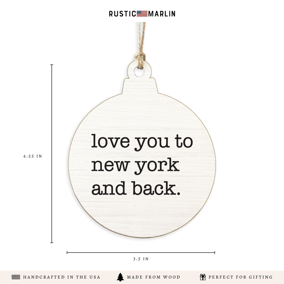 Love You To New York Ornament
