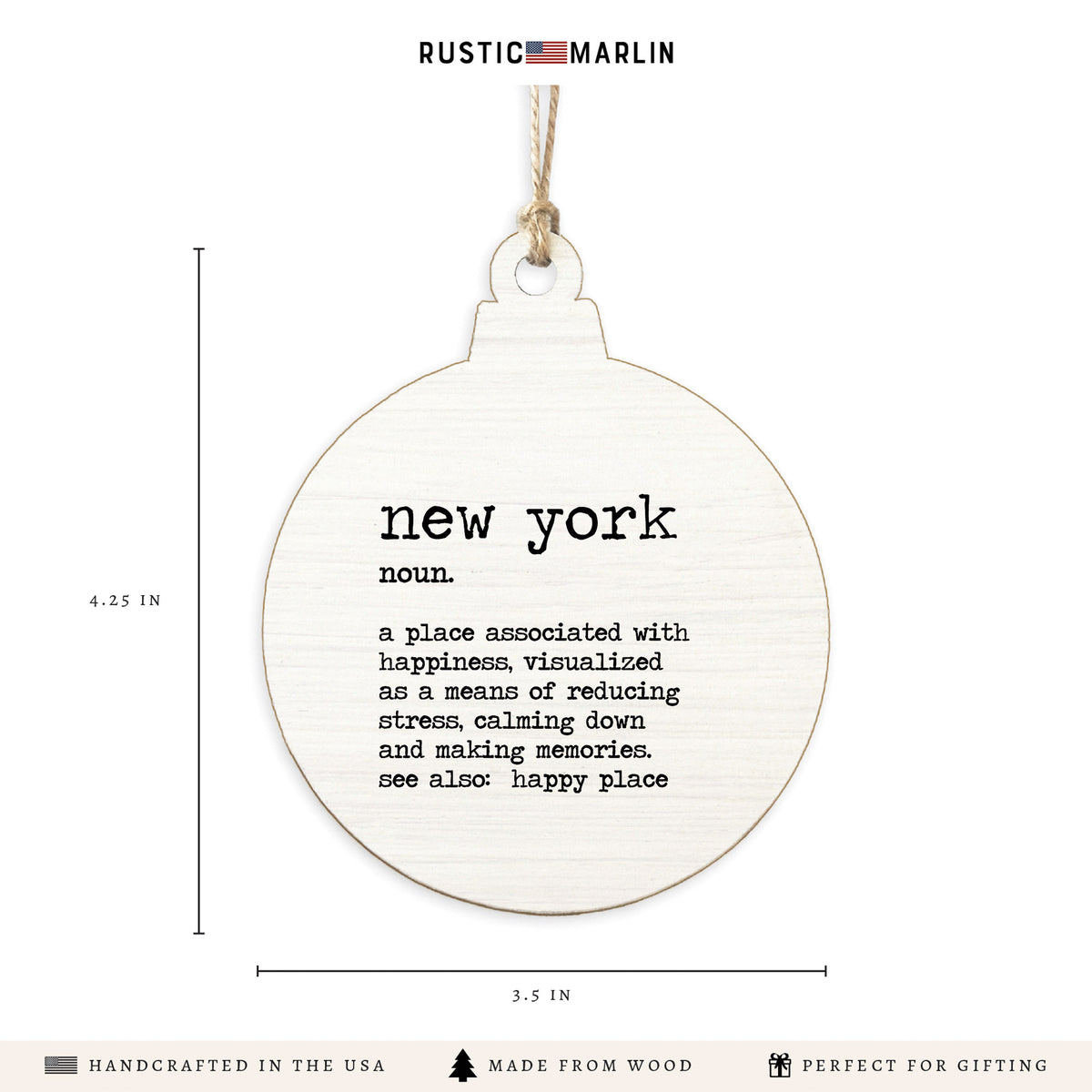 New York Definition Ornament