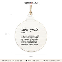 New York Definition Ornament
