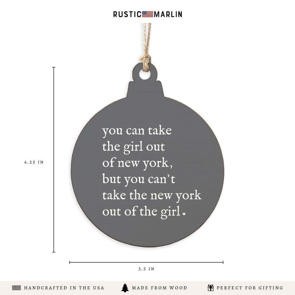 Can’T Take The Girl Out Of New York Ornament