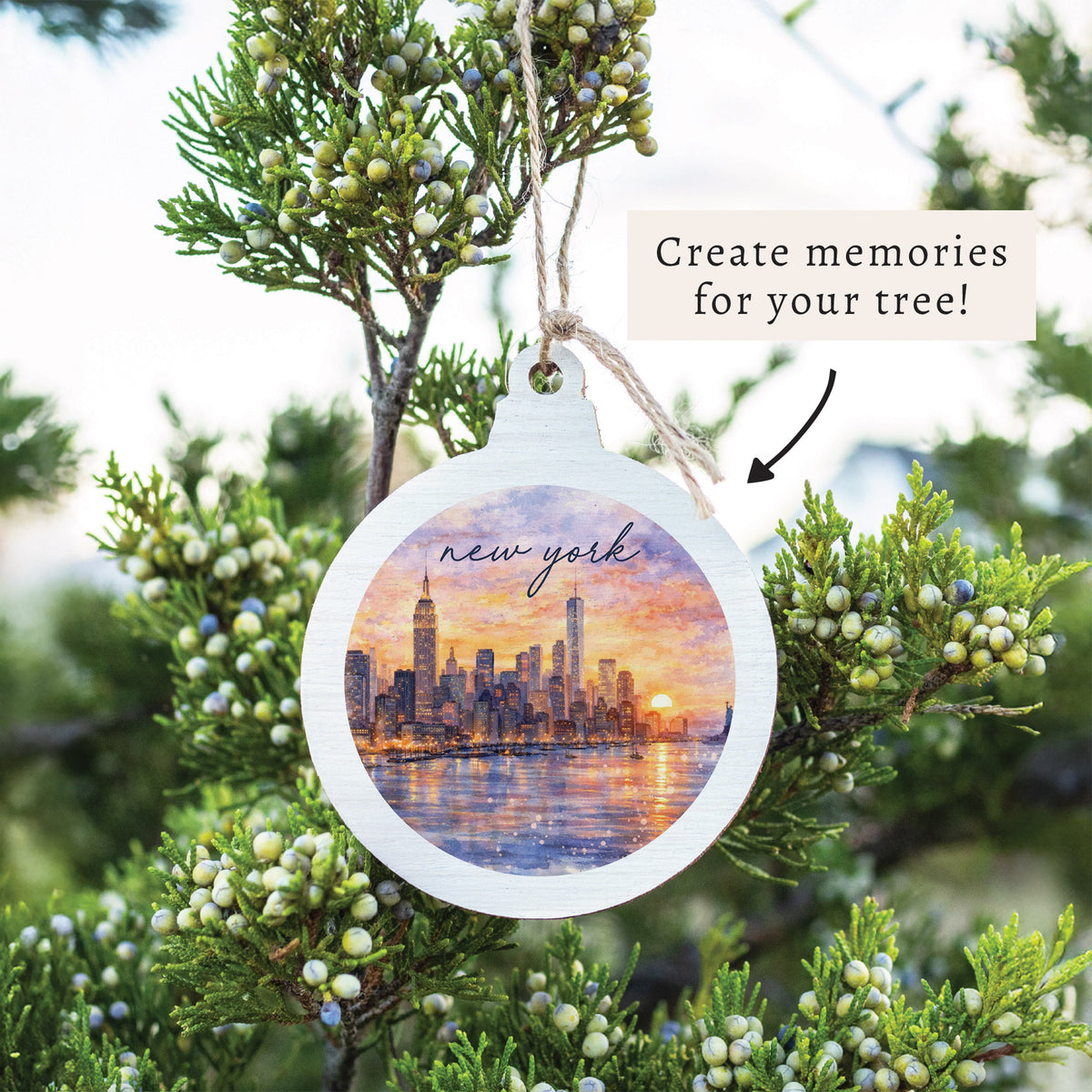 New York Sunset Ornament