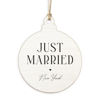New York Just Married Ornament
