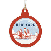 New York City Snow Ornament