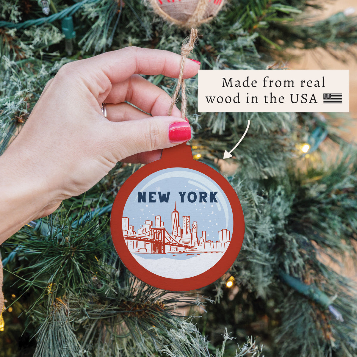 New York City Snow Ornament