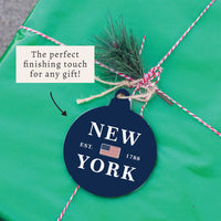 New York USA Flag Ornament