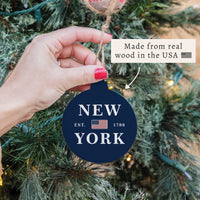 New York USA Flag Ornament
