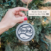 New York Baseball Ornament