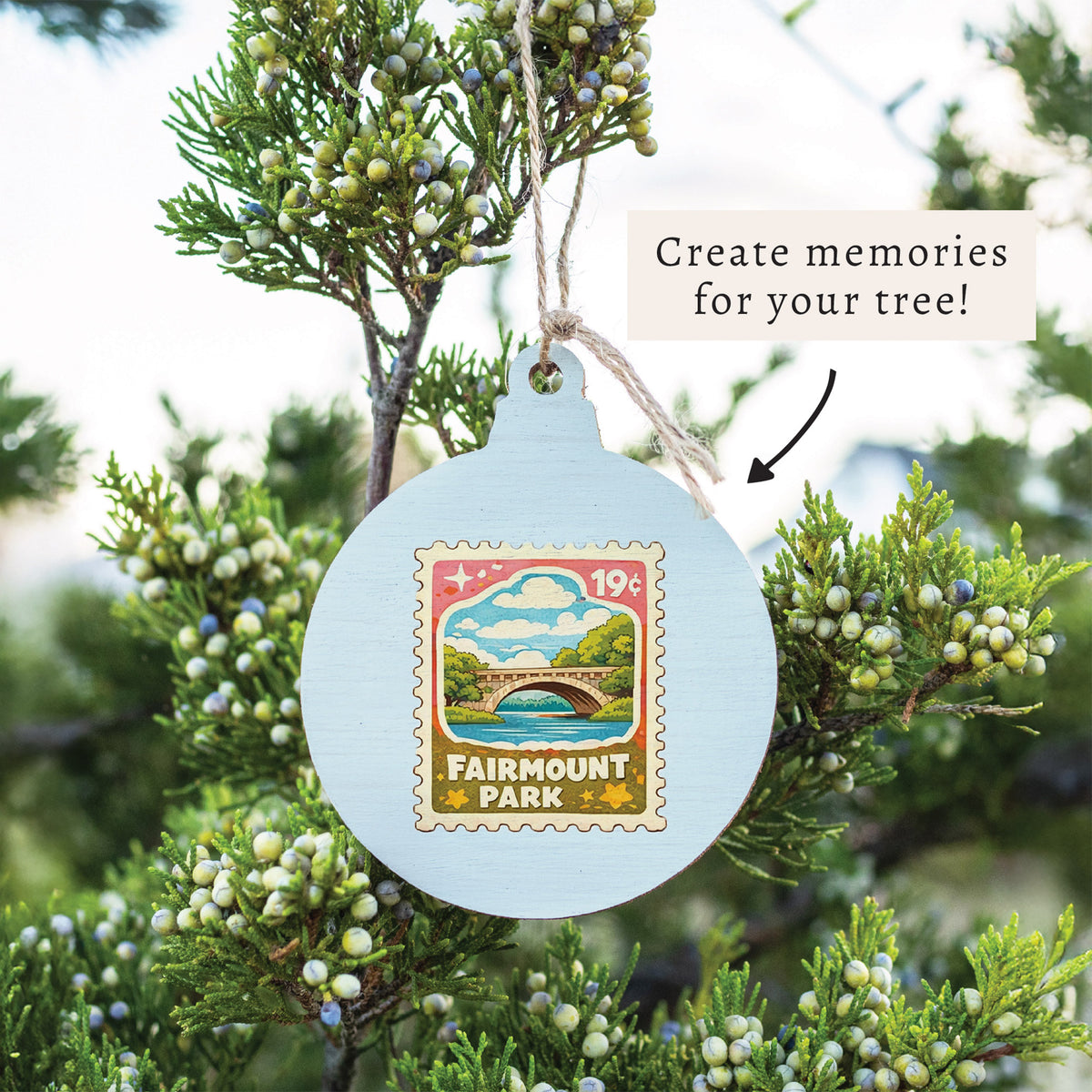 Philly Fairmount Stamp Ornament