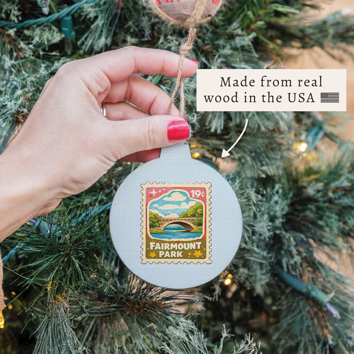 Philly Fairmount Stamp Ornament