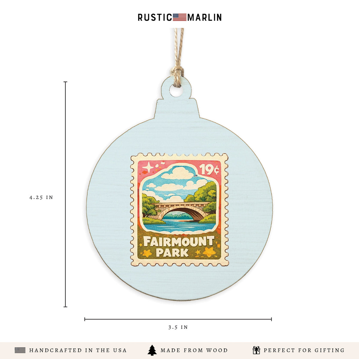 Philly Fairmount Stamp Ornament