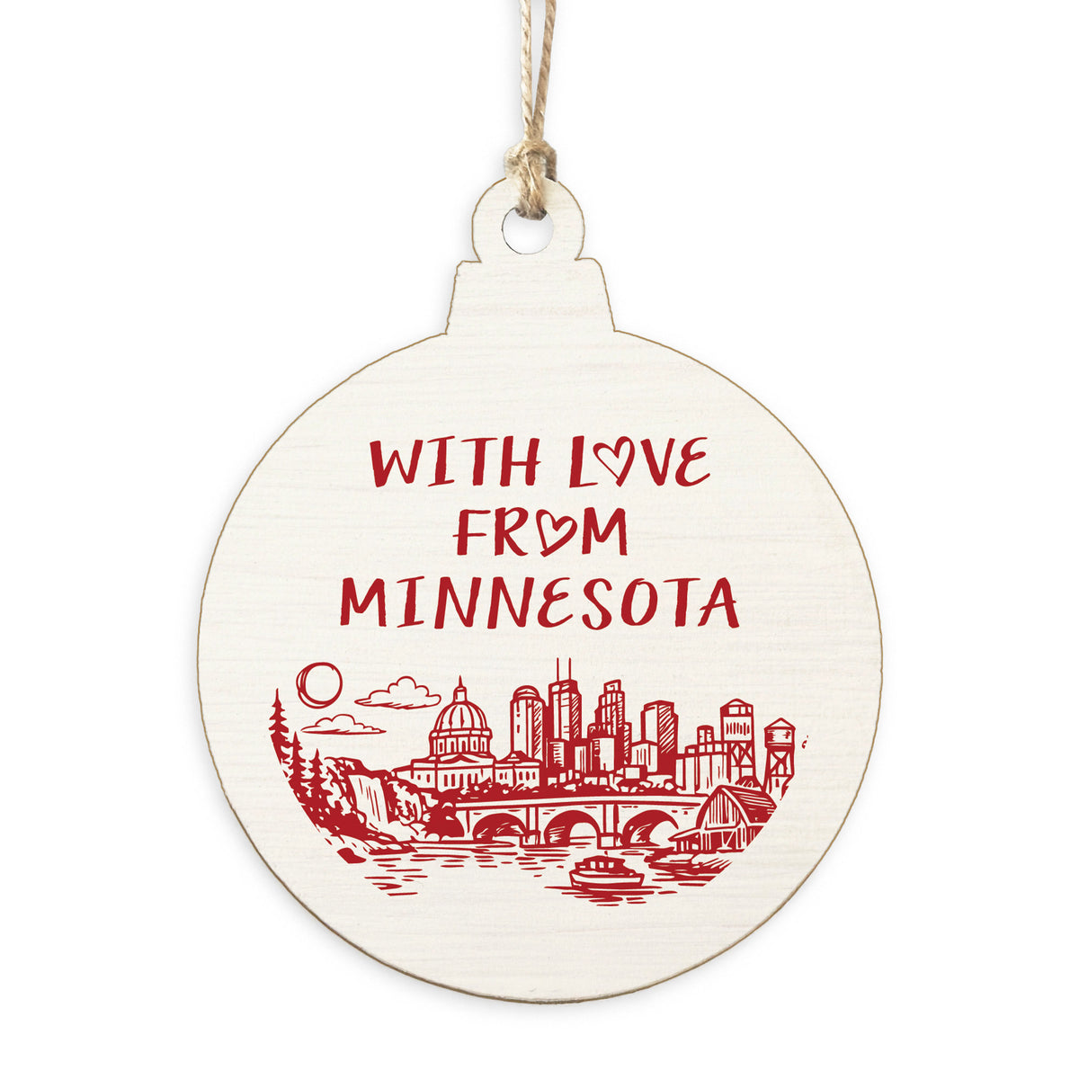 With Love From Minnesota Ornament