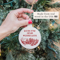 With Love From Minnesota Ornament