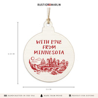 With Love From Minnesota Ornament
