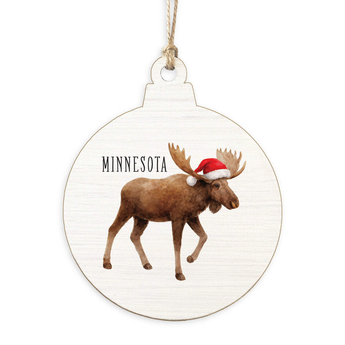 Minnesota Santa Moose Ornament