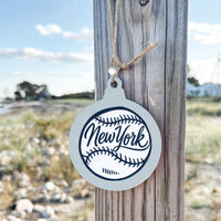 New York Baseball Ornament