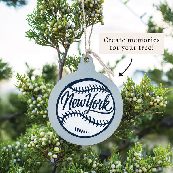 New York Baseball Ornament