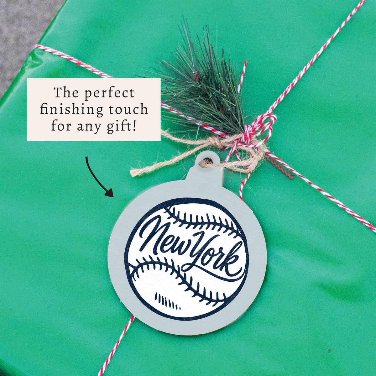 New York Baseball Ornament