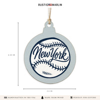 New York Baseball Ornament