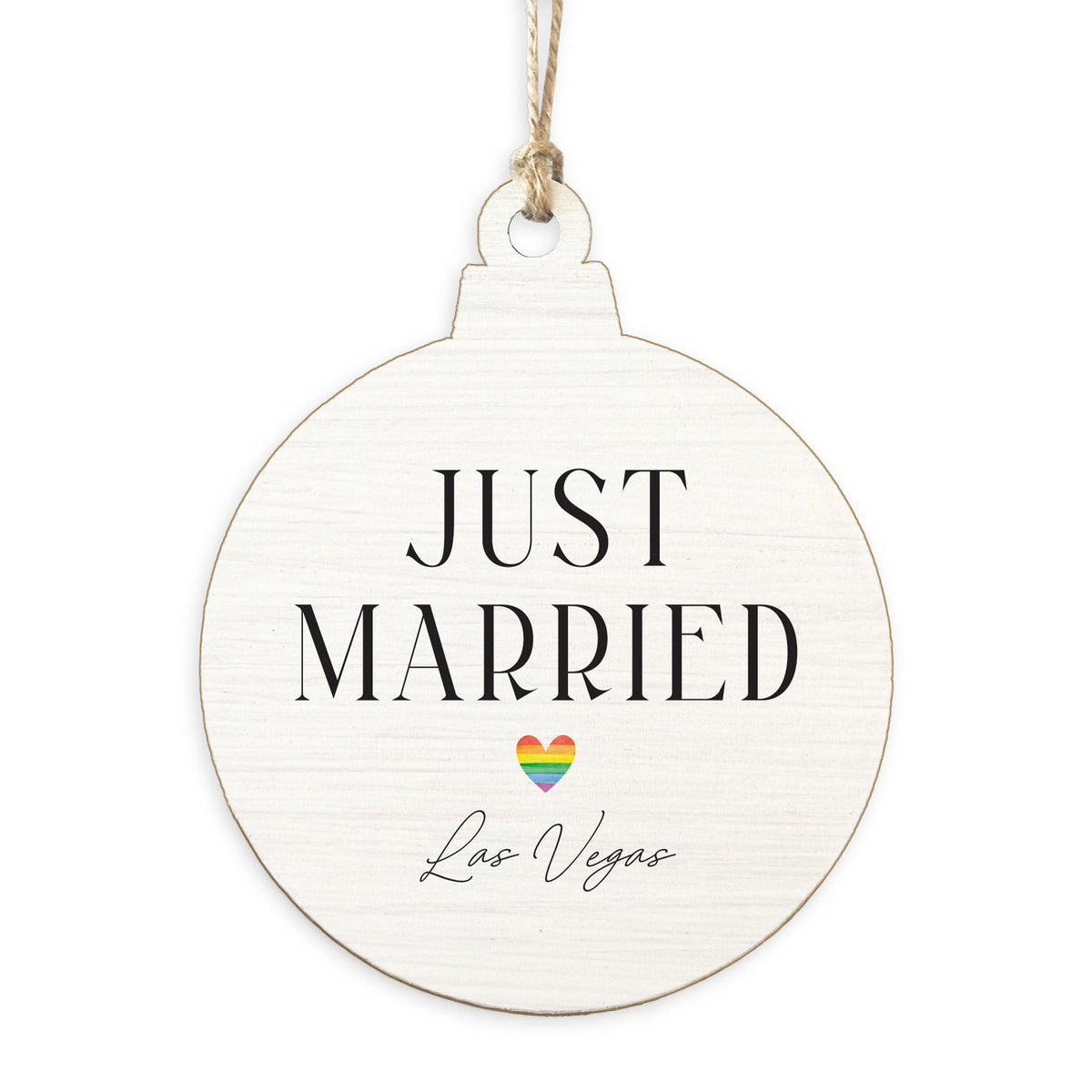Las Vegas Just Married Pride Ornament