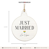 Las Vegas Just Married Pride Ornament