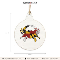Maryland Flag Crab Ornament