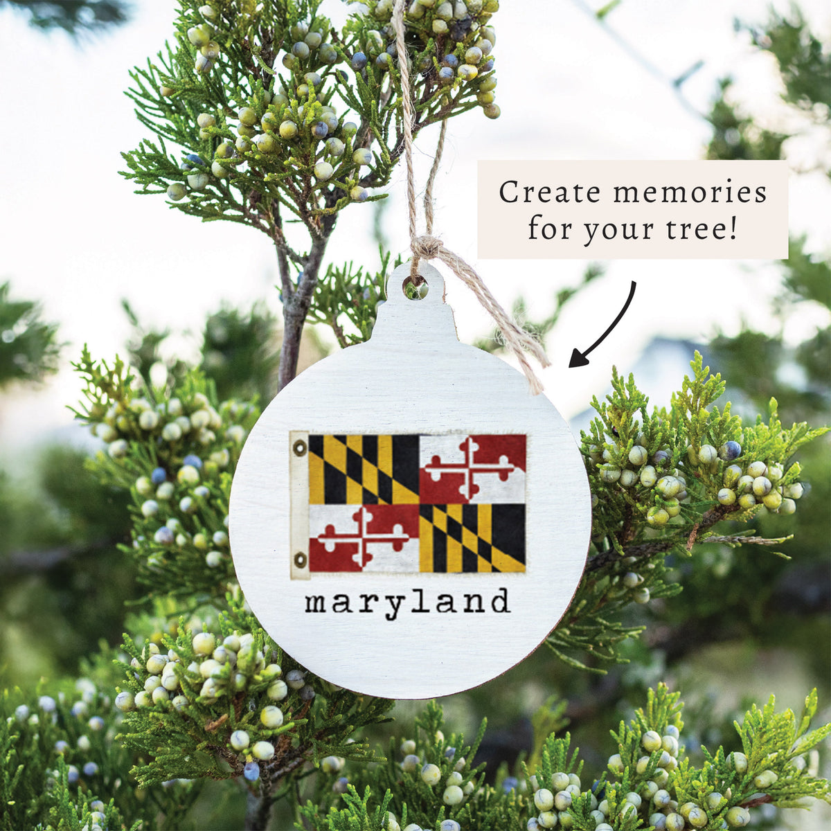 Maryland Vintage Flag Ornament