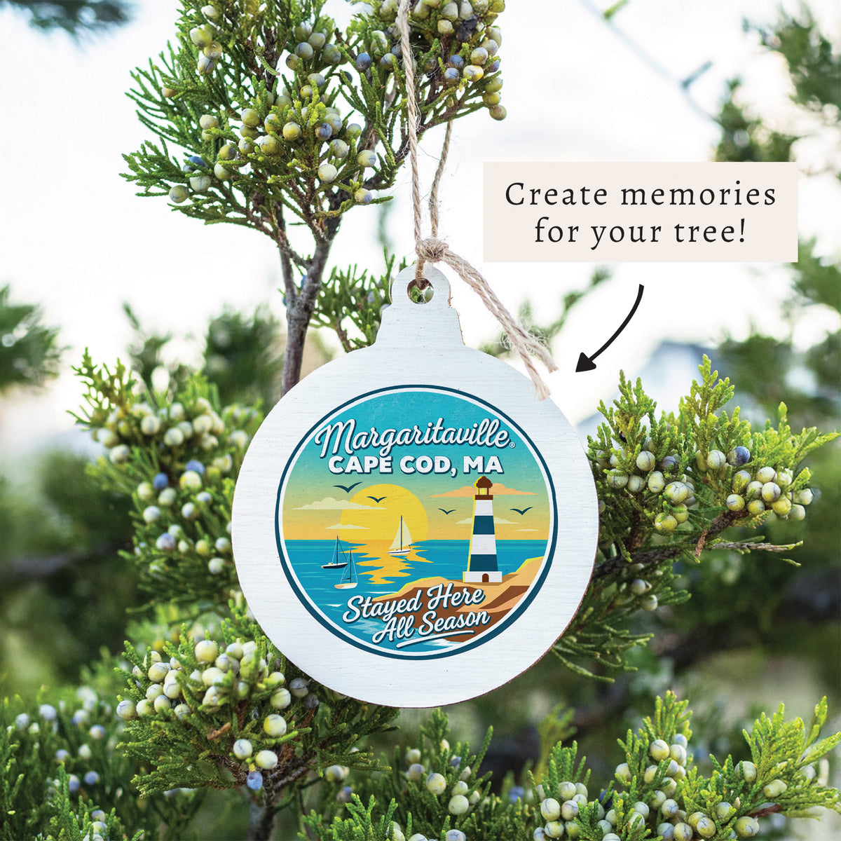 *Cape Cod Stayed Here All Season Ornament
