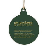 Go Packers Defintion Ornament