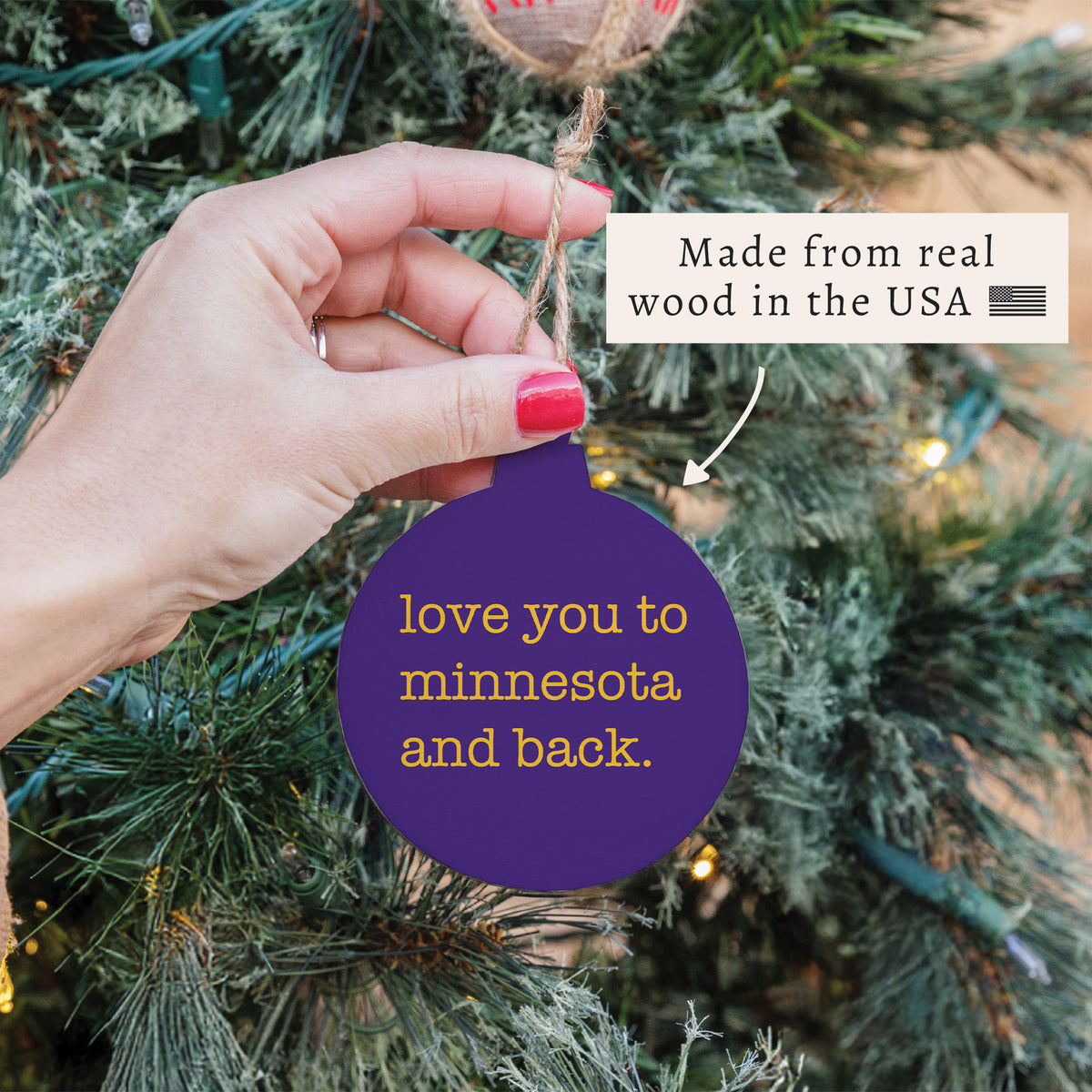 Love You To Minnesota Ornament
