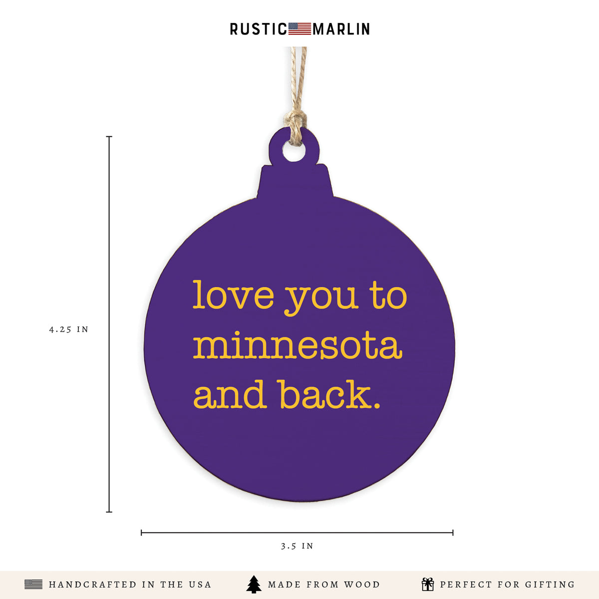 Love You To Minnesota Ornament