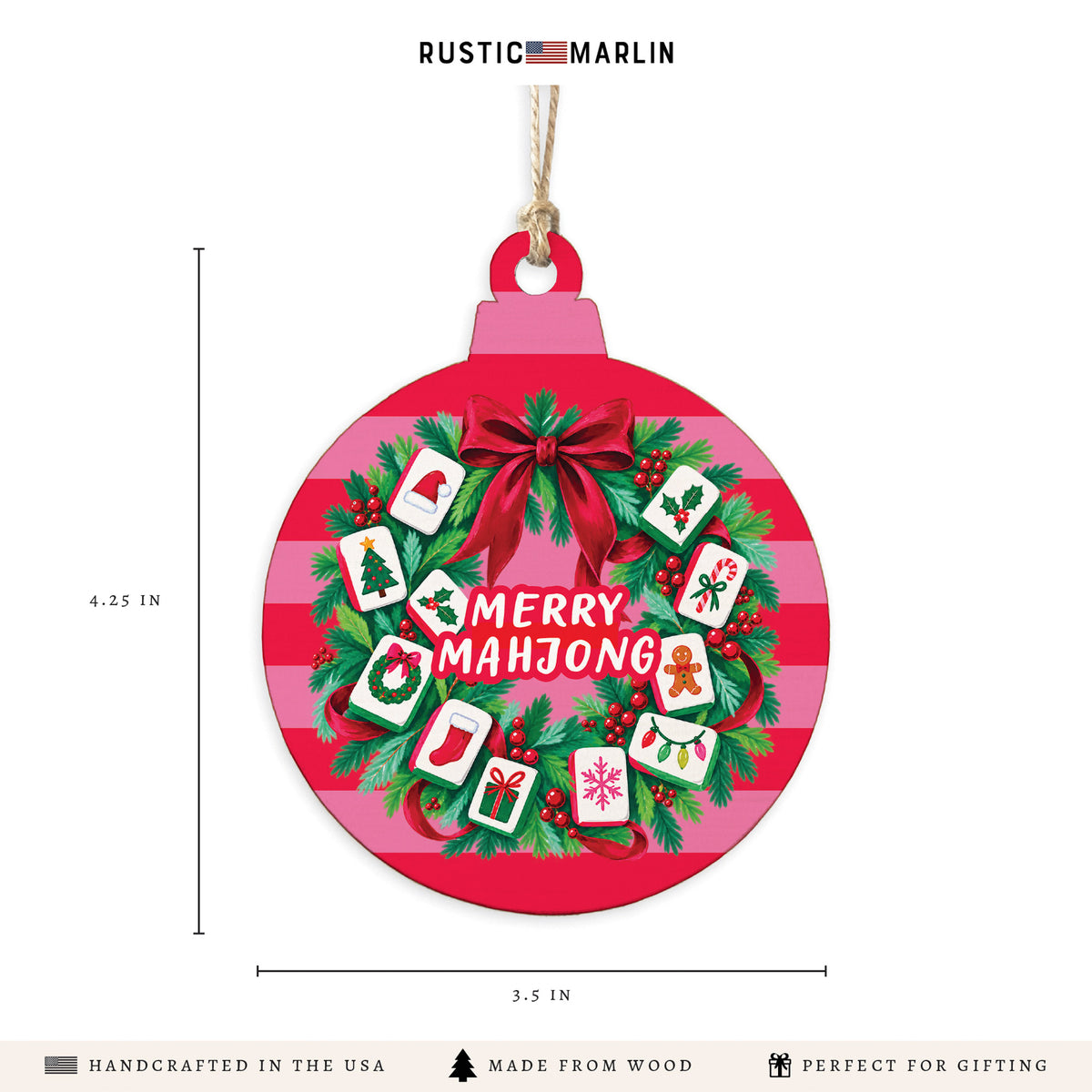 Merry Mahjong Ornament