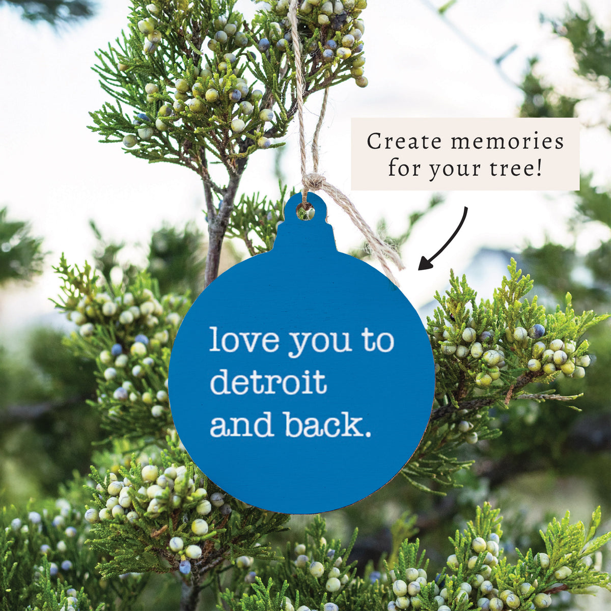 Love You To Detroit Ornament