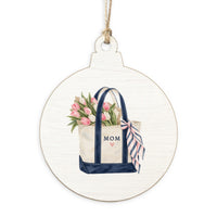 Mom Tulips Boat Tote Ornament