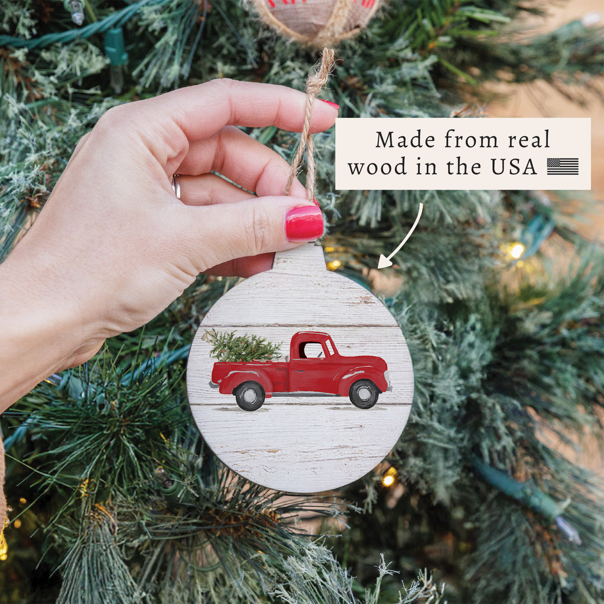 Christmas Tree Truck Ornament