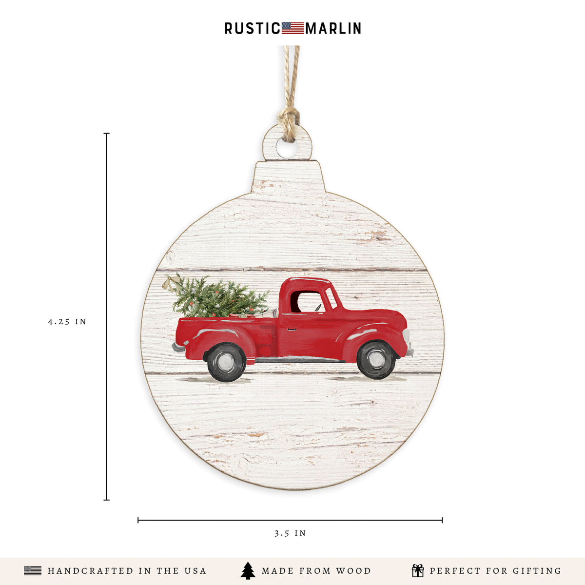 Christmas Tree Truck Ornament