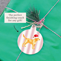 Yellow Lab Santa Hat Ornament