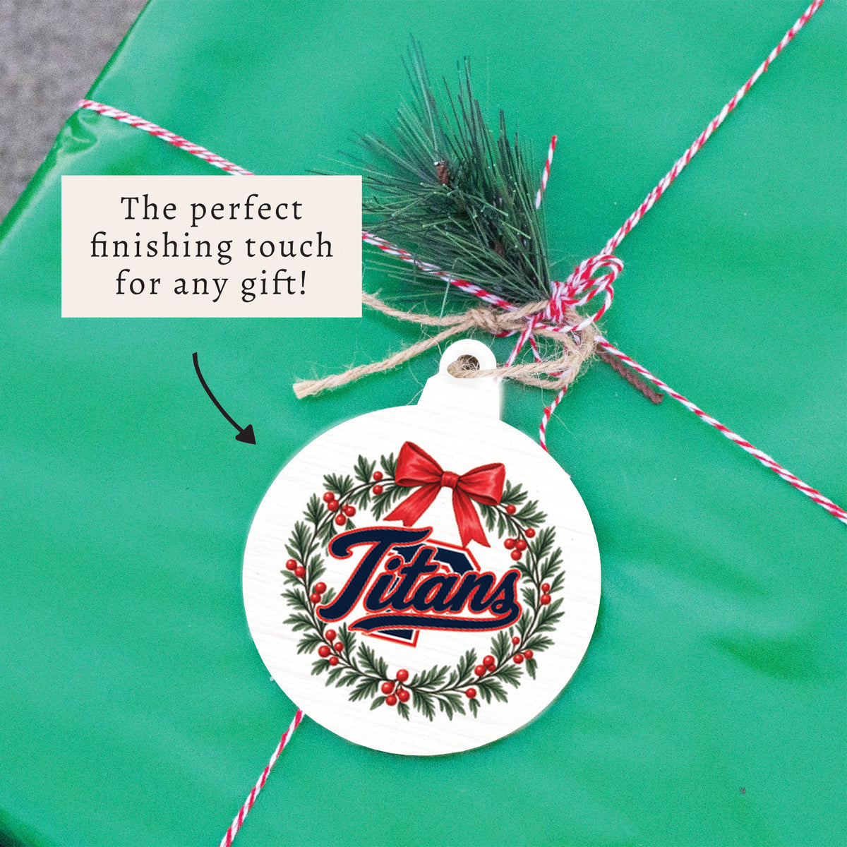 Titans Holiday Wreath Ornament