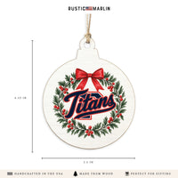 Titans Holiday Wreath Ornament
