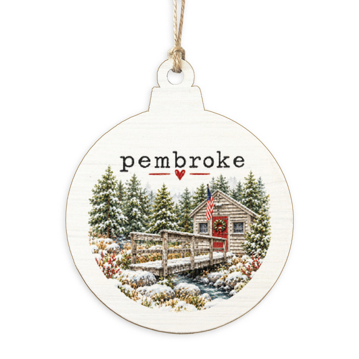 Pembroke Winter Bridge Ornament