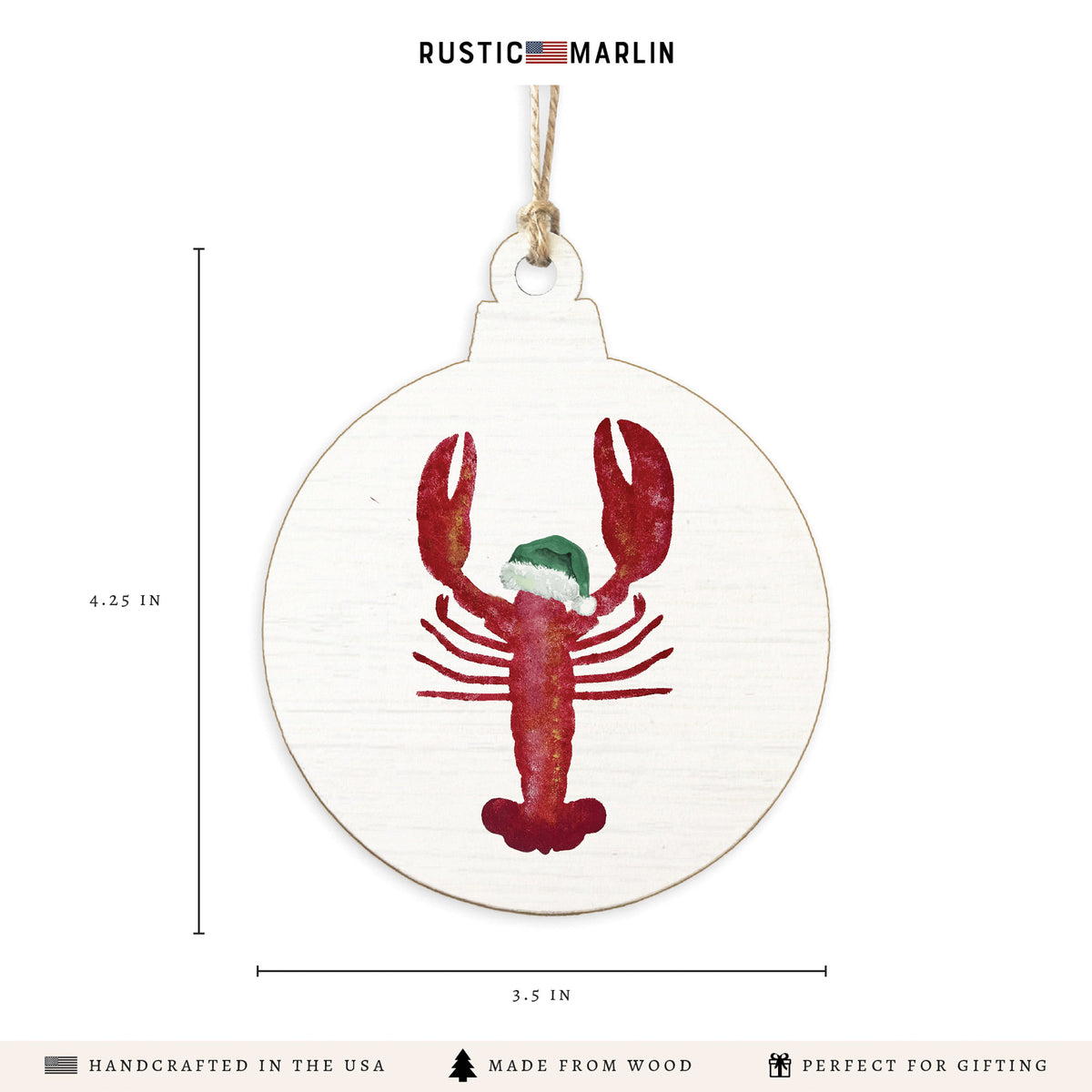 Santa Lobster Ornament