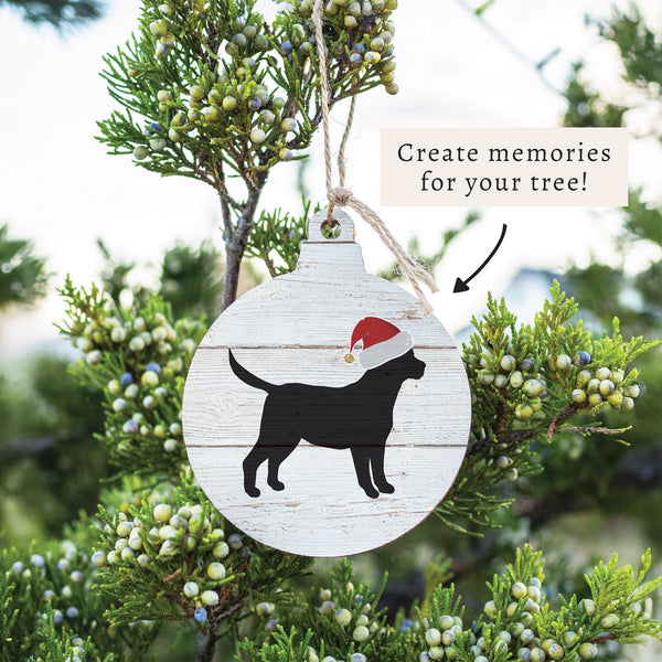 Santa Dog Bulb Ornament | Christmas Ornament | Dog Gift