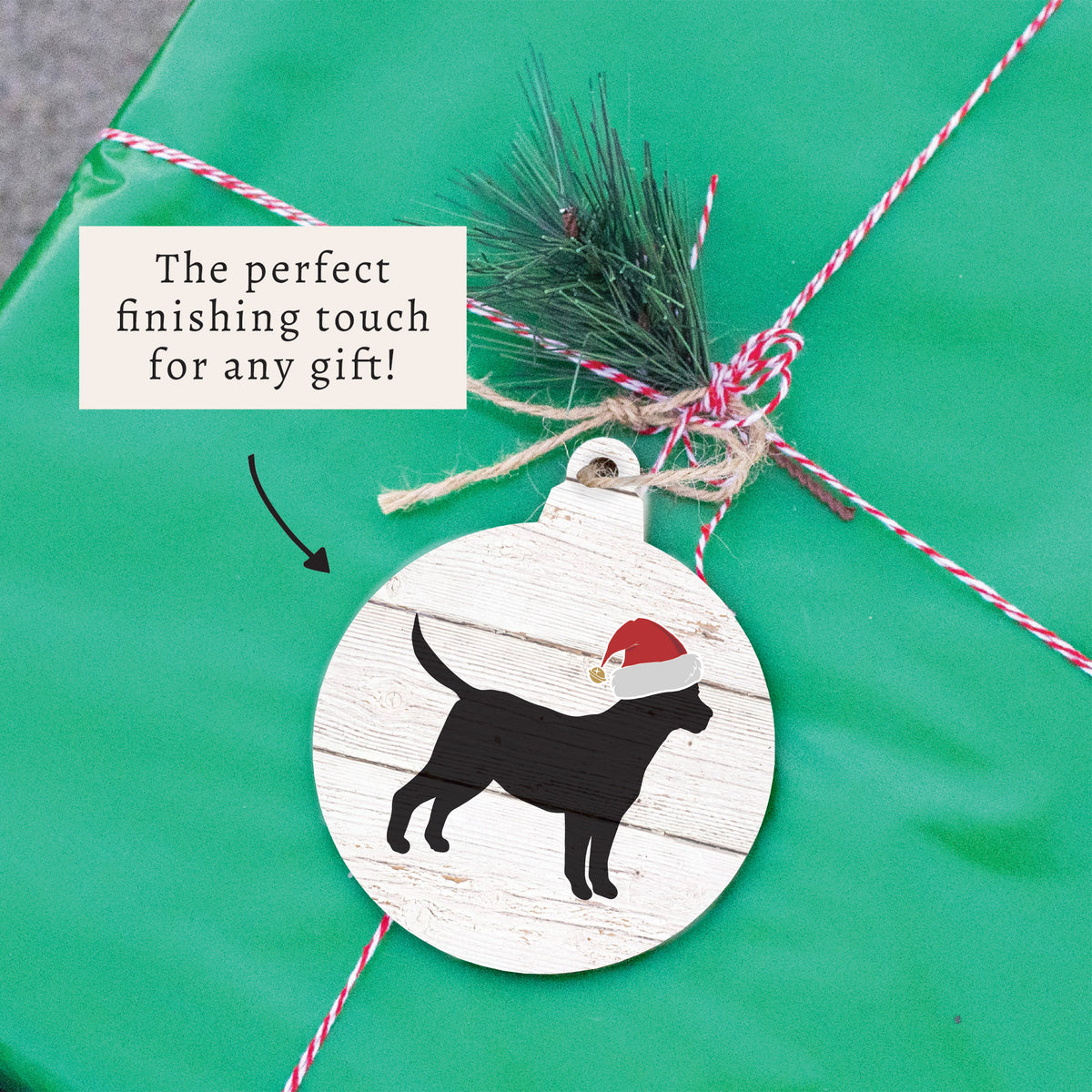 Santa Dog Bulb Ornament | Christmas Ornament | Dog Gift