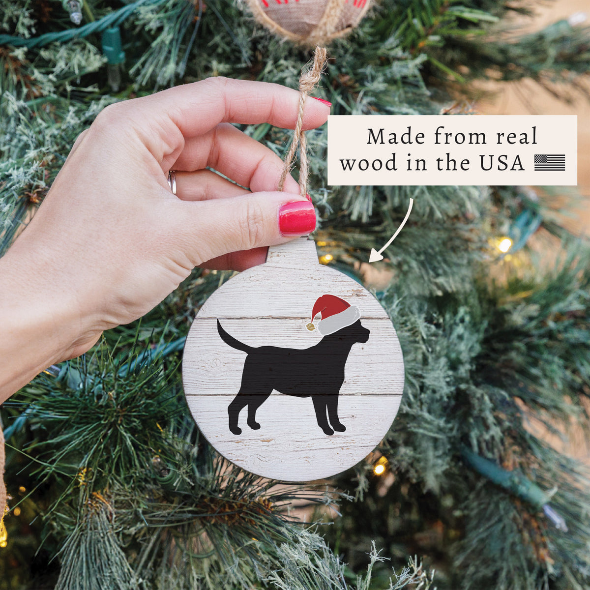 Santa Dog Bulb Ornament | Christmas Ornament | Dog Gift
