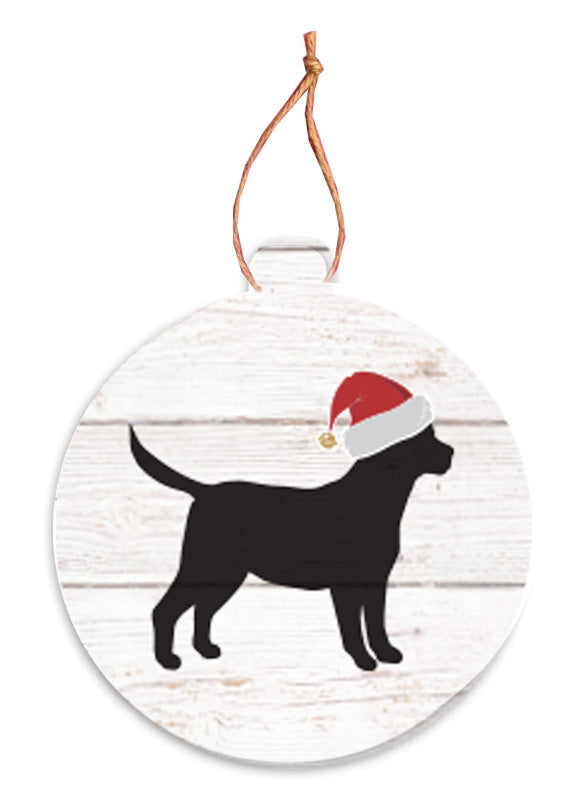 Santa Dog Bulb Ornament