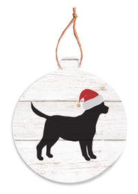 Santa Dog Bulb Ornament